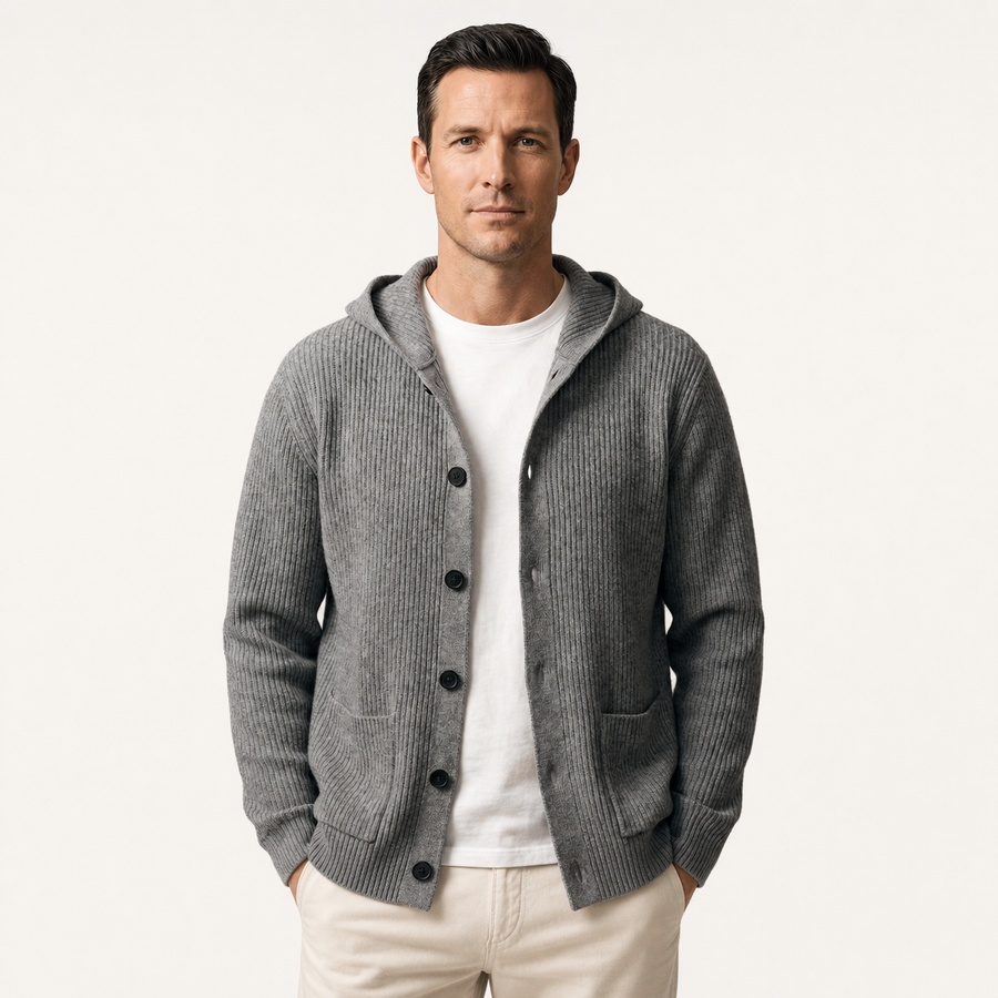 Magnus™ – Premium Strikcardigan med Hætte