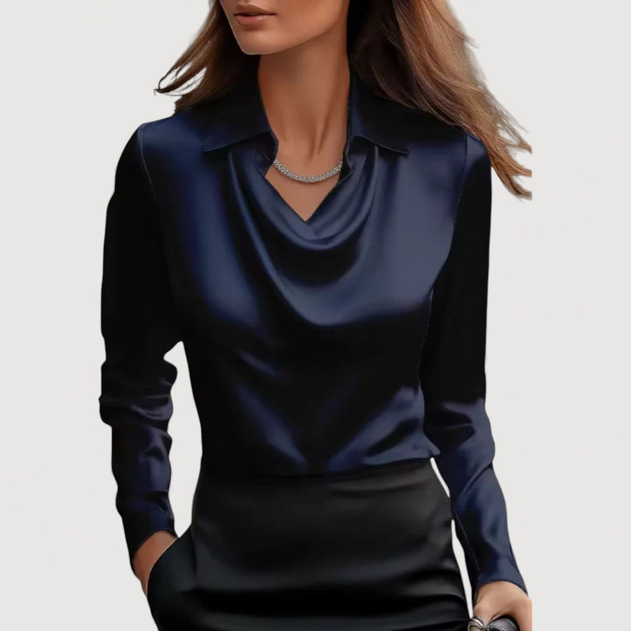 DIANA™ | Elegant Bluse – Feminin Lethed & Skulpturelt Snit ✨