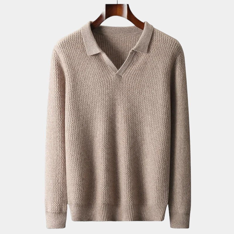 LAUSANNE™ | Merinould Sweater Med Flap Krave – Materiale-Integritet & Skandinavisk Komfort ✨