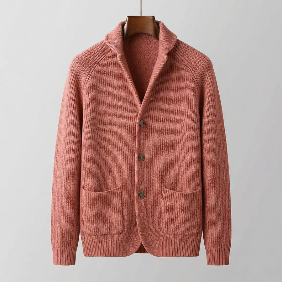 ALDRIC™ | Ribbet Cardigan – Materiale-Integritet & Skandinavisk Komfort ✨