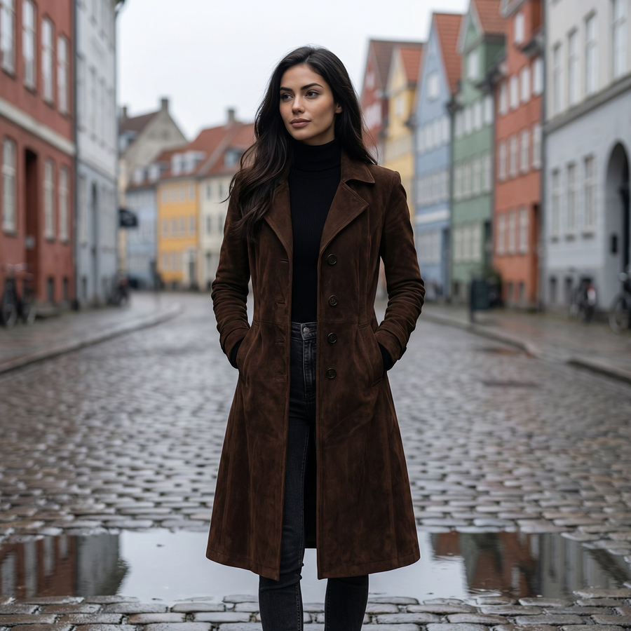 Saga™ – Tidløs Vinterfrakke med Raffineret Fald