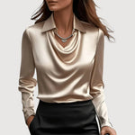 DIANA™ | Elegant Bluse – Feminin Lethed & Skulpturelt Snit ✨