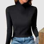MIRAH™ | Bluse med Krave – Feminin Lethed & Skulpturelt Snit ✨