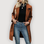 RAELYN™ | Chic Lang Frakke – Skulpturelt Snit & Tidløst Silhouette ✨