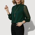 JYANA™ | Elegant Bluse – Feminin Lethed & Skulpturelt Snit ✨