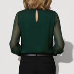 JYANA™ | Elegant Bluse – Feminin Lethed & Skulpturelt Snit ✨