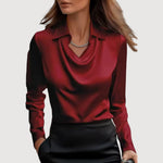 DIANA™ | Elegant Bluse – Feminin Lethed & Skulpturelt Snit ✨