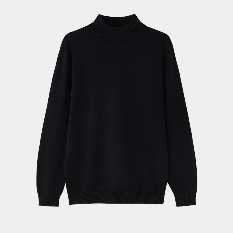 VARENNA™ | Merinould Sweater Med Halv Rullekrave – Materiale-Integritet & Skandinavisk Komfort ✨