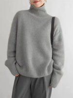 ISABELLA™ | Kashmir Sweater Med Høj Hals – Materiale-Integritet & Skandinavisk Komfort ✨