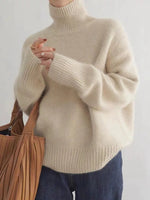 ISABELLA™ | Kashmir Sweater Med Høj Hals – Materiale-Integritet & Skandinavisk Komfort ✨