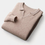 LAUSANNE™ | Merinould Sweater Med Flap Krave – Materiale-Integritet & Skandinavisk Komfort ✨