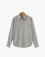 PALERMO™ | Stribet Hørskjorte – Skulpturelt Snit & Tidløst Udtryk ✨