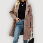 RAELYN™ | Chic Lang Frakke – Skulpturelt Snit & Tidløst Silhouette ✨
