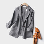ALENA™ | Hørblazer – Skulpturelt Snit & Tidløst Silhouette ✨