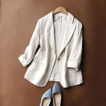 ALENA™ | Hørblazer – Skulpturelt Snit & Tidløst Silhouette ✨