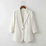 ALENA™ | Hørblazer – Skulpturelt Snit & Tidløst Silhouette ✨