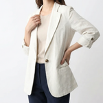 ALENA™ | Hørblazer – Skulpturelt Snit & Tidløst Silhouette ✨