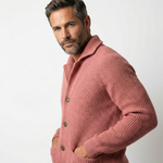 ALDRIC™ | Ribbet Cardigan – Materiale-Integritet & Skandinavisk Komfort ✨